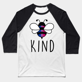 Be Kind Bisexual Bee Gay Pride LGBT Rainbow Baseball T-Shirt